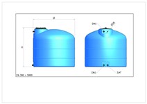 SERBATOIO POLIETIL.PA-1000 AZZURRO