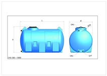 SERBATOIO POLIETIL.CHO-300 ORIZZ.