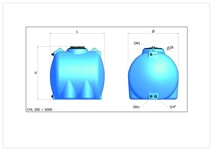 SERBATOIO POLIETIL.CHL-2000 ORIZZ.