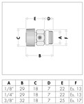 VALV.SCAR.ARIA 1/8 PTFE