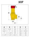 VALV.SICUREZZA ISPESL 1/2 5,4 BAR