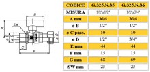 RUBINETTO DR M P/SCALDAB 1/2X3/4