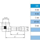 RAC SQ F PORT GAS 13UNI NC 1/2