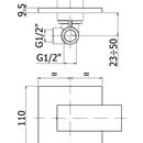 MISCELATORE INCASSO DOCCIA CROMO