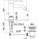 MISCELATORE LAVABO S/A 1'1/4 LIGHT