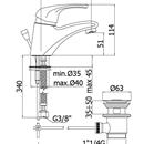 MISCELATORE LAVABO S/A 1'1/4 NETTUNO