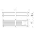 PORTA OGGETTI CM.44 CROMO C/RIPIANO PORTA OGGETTI CM.44 CROMO C/RIPIANO