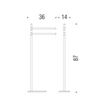 PIANTANA 2 P/SALVIETTE CROMO SQUARE PIANTANA 2 P/SALVIETTE CROMO SQUARE