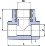 T FILETT/FEMM PP GREEN 3/4X25